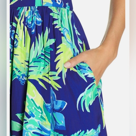 Lilly Pulitzer Kassia Twilight Blue Nest To Nothing Fit & Flare Dress size 6 - Picture 2 of 9